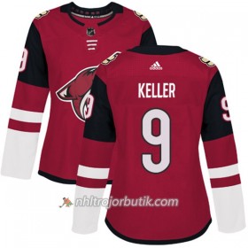 Dame Ishockey Arizona Coyotes Tröja Clayton Keller 9 Adidas 2017-2018 Vinröd Authentic